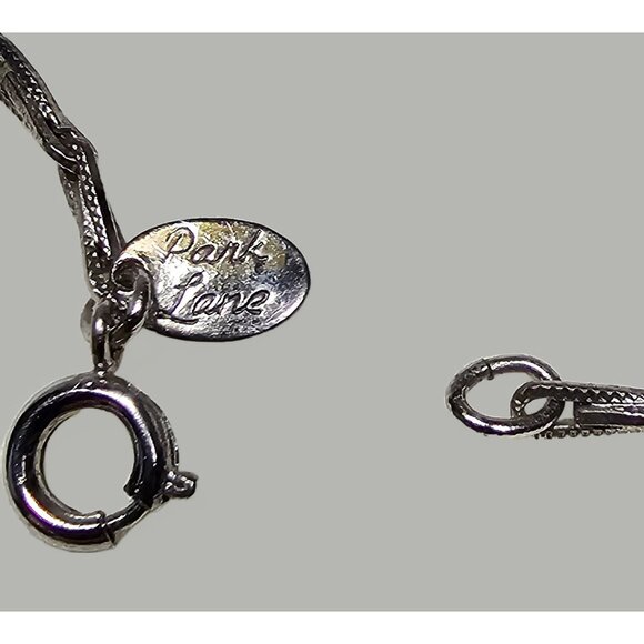 Park Lane Faux Onyx Cabochon Pendant Necklace and Earring Set, Vintage - Picture 5 of 7